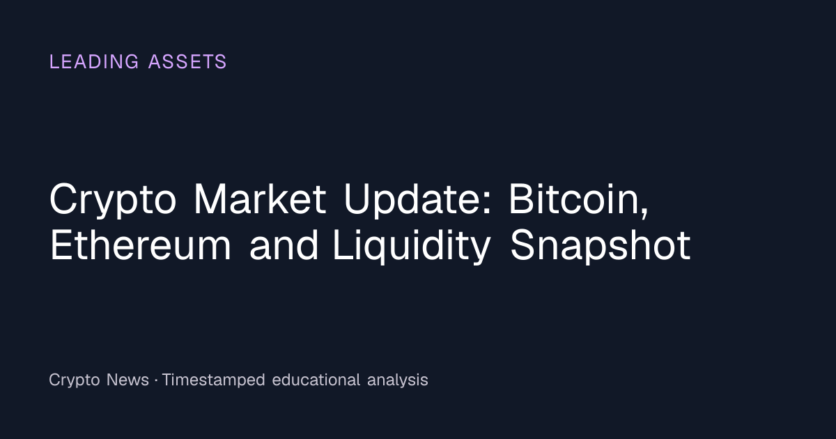 Editorial visual about Bitcoin and Ethereum market context