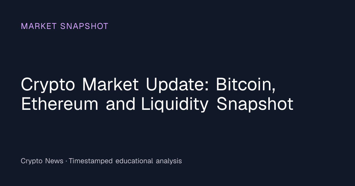 Editorial visual of the current crypto market snapshot